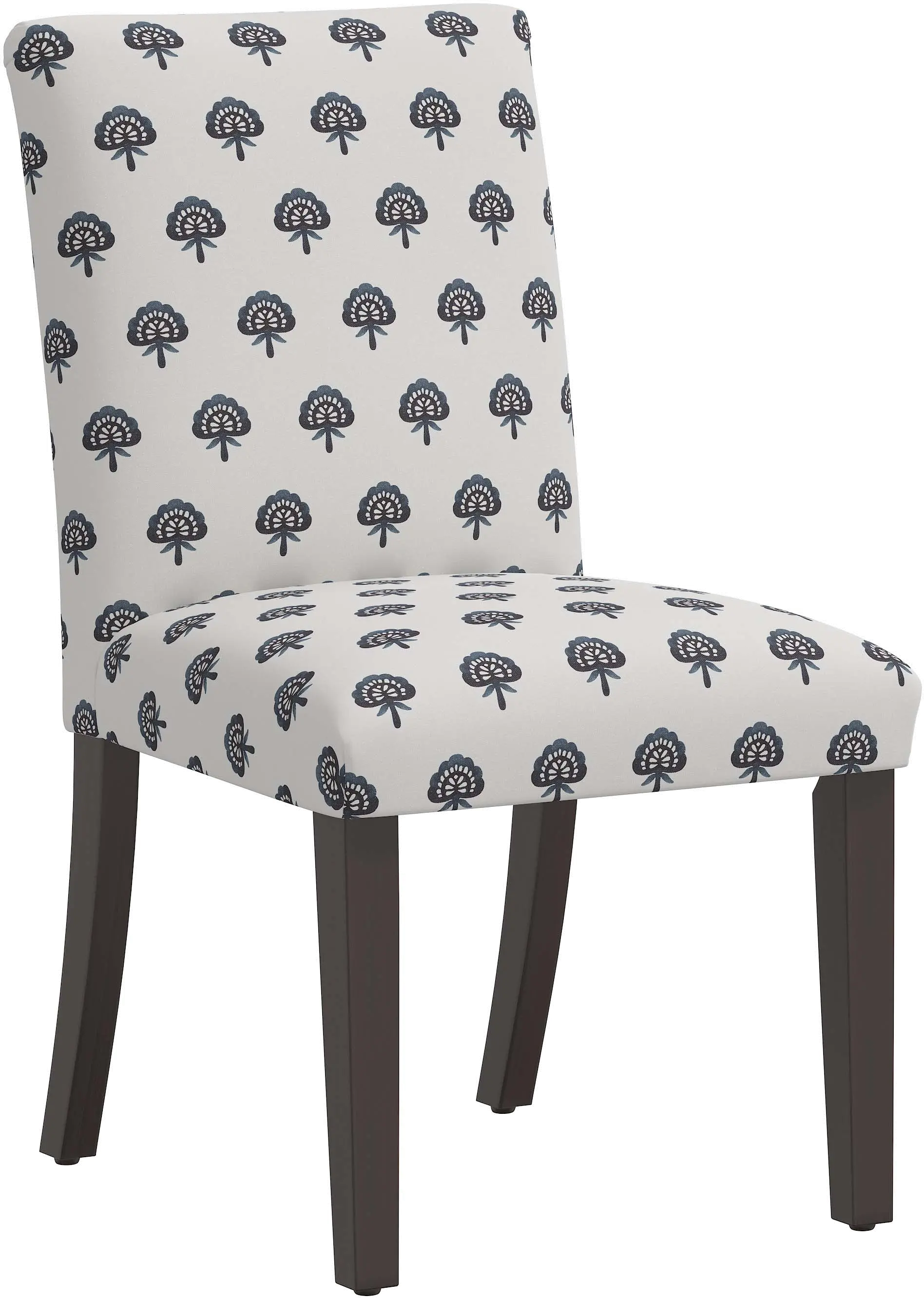 63-6CLBLNVYOGA Drew Navy Floral Dining Chair - Skyline Furniture-1