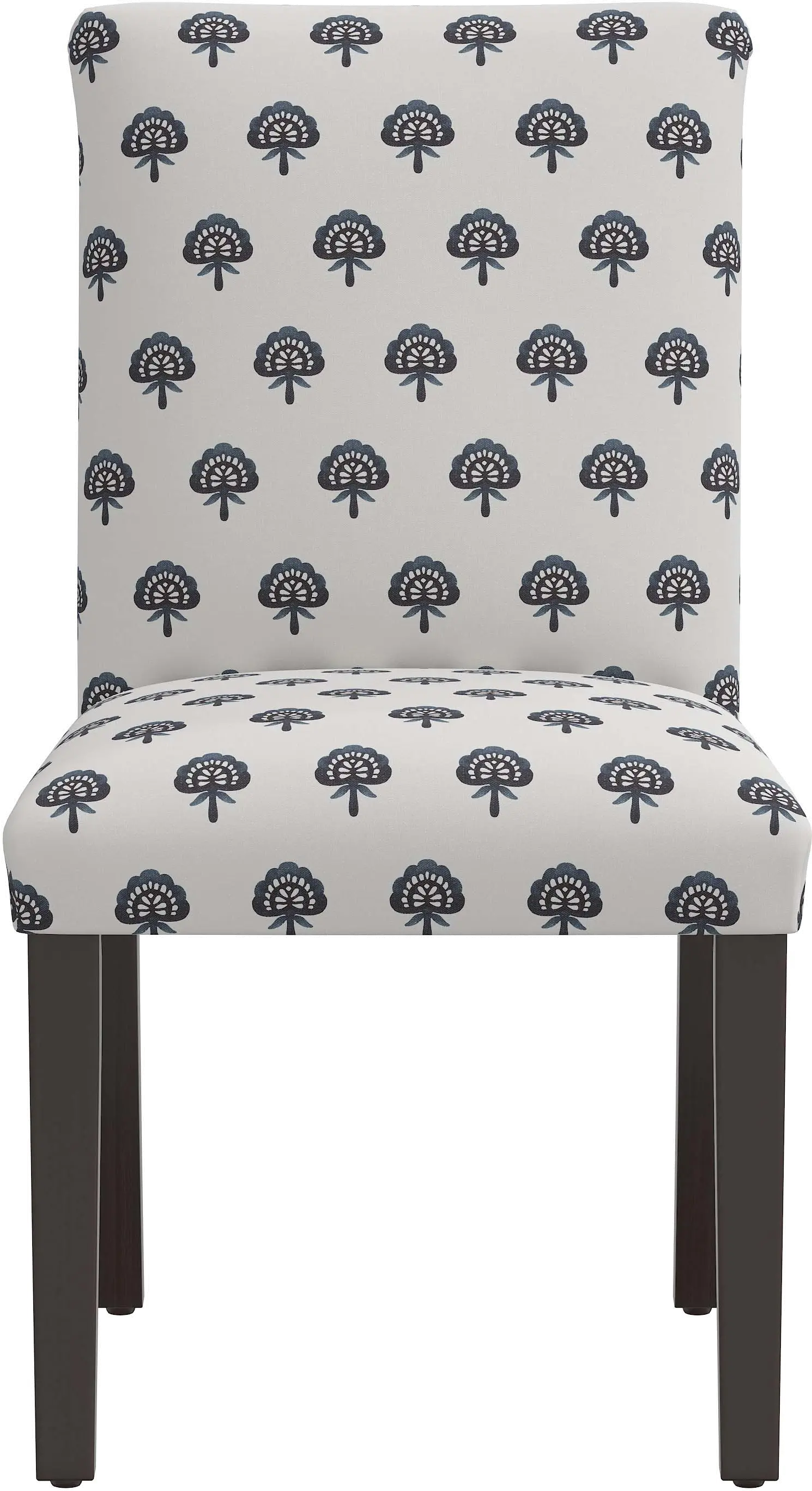 63-6CLBLNVYOGA Drew Navy Floral Dining Chair - Skyline Furniture-4