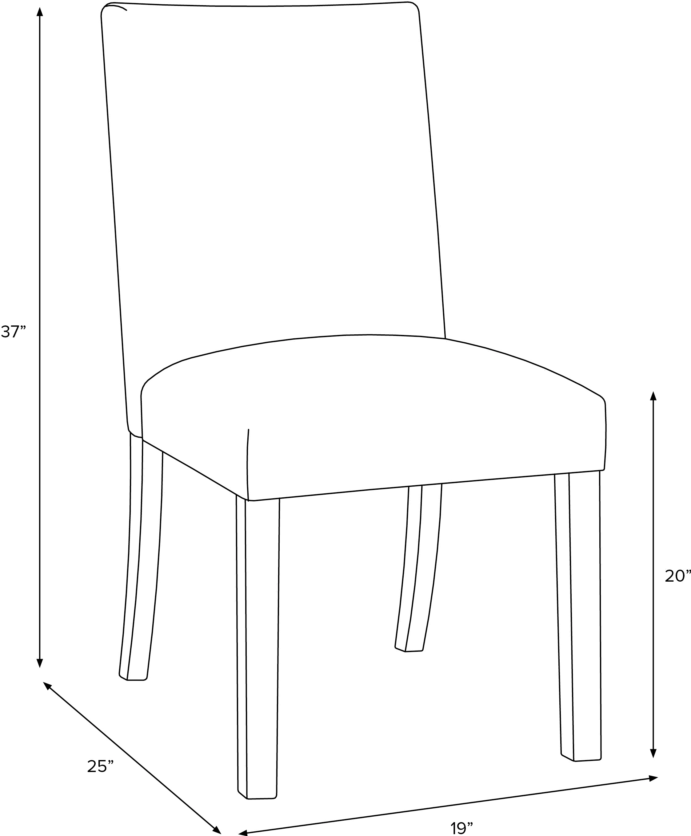 63-6CLBLNVYOGA Drew Navy Floral Dining Chair - Skyline Furniture-5