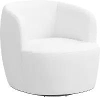 48-10VLVWHT Hunter Velvet White Swivel Chair - Skyline Furniture