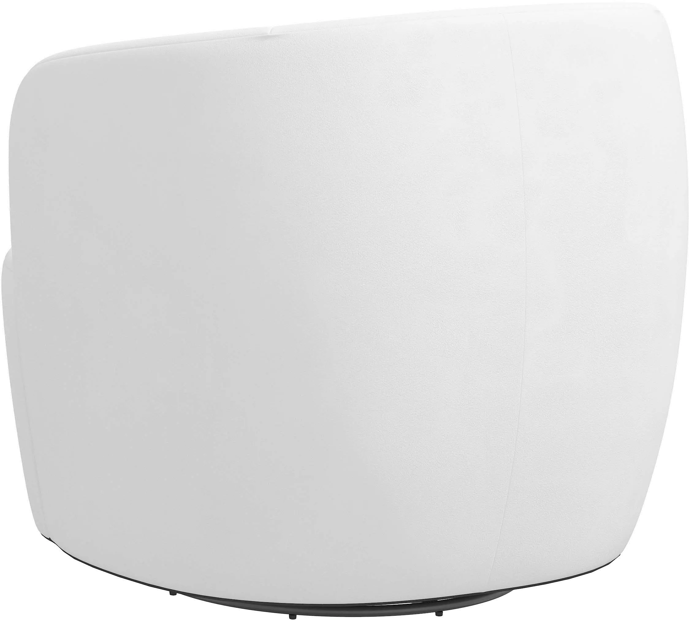 48-10VLVWHT Hunter Velvet White Swivel Chair - Skyline Furniture-4