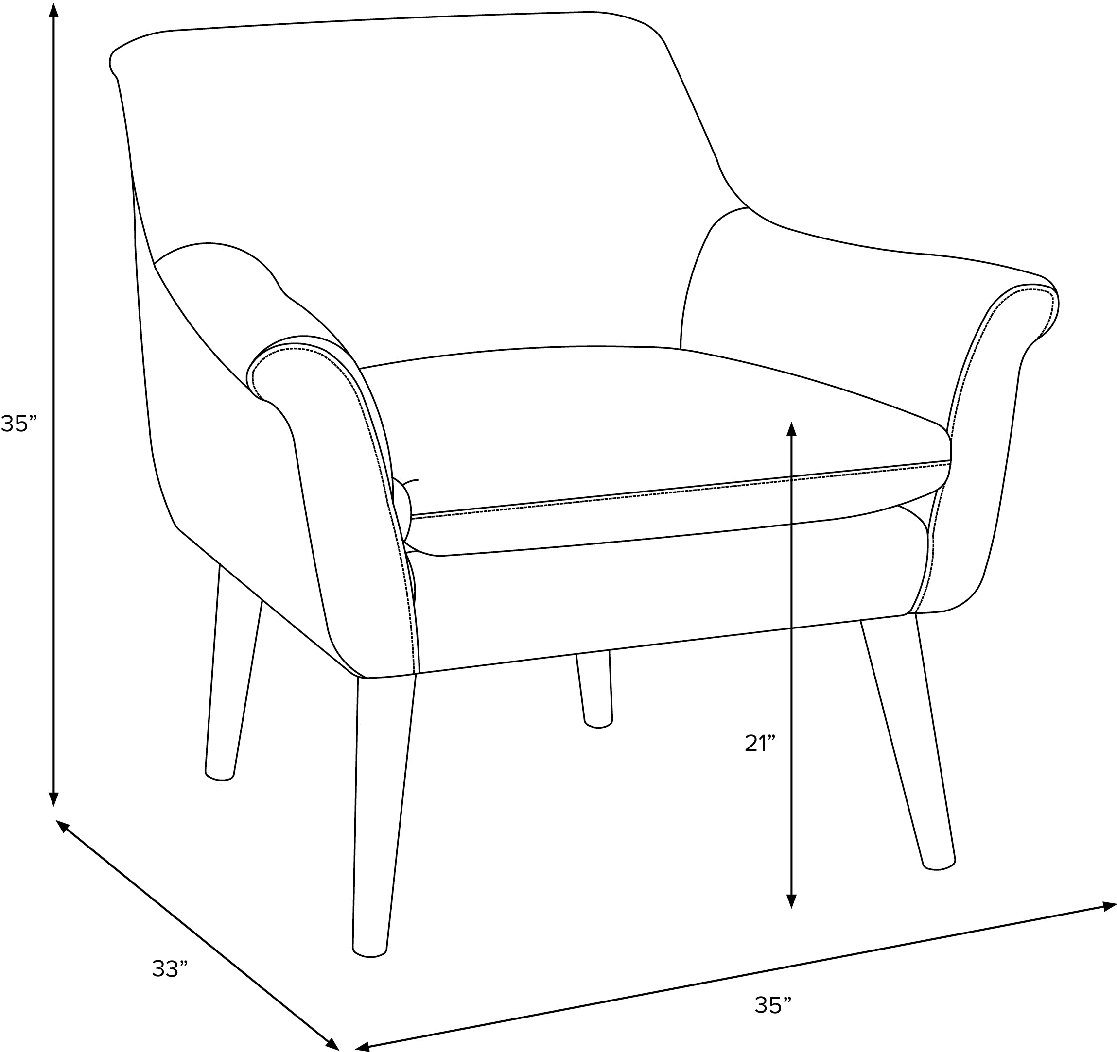 9005LNNTLC Charlotte Linen Talc Accent Chair - Skyline Furniture-3