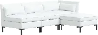 CSE12SETBYBKVLVWHT Jackson Velvet White 4 Piece Sectional - Skyline Furniture