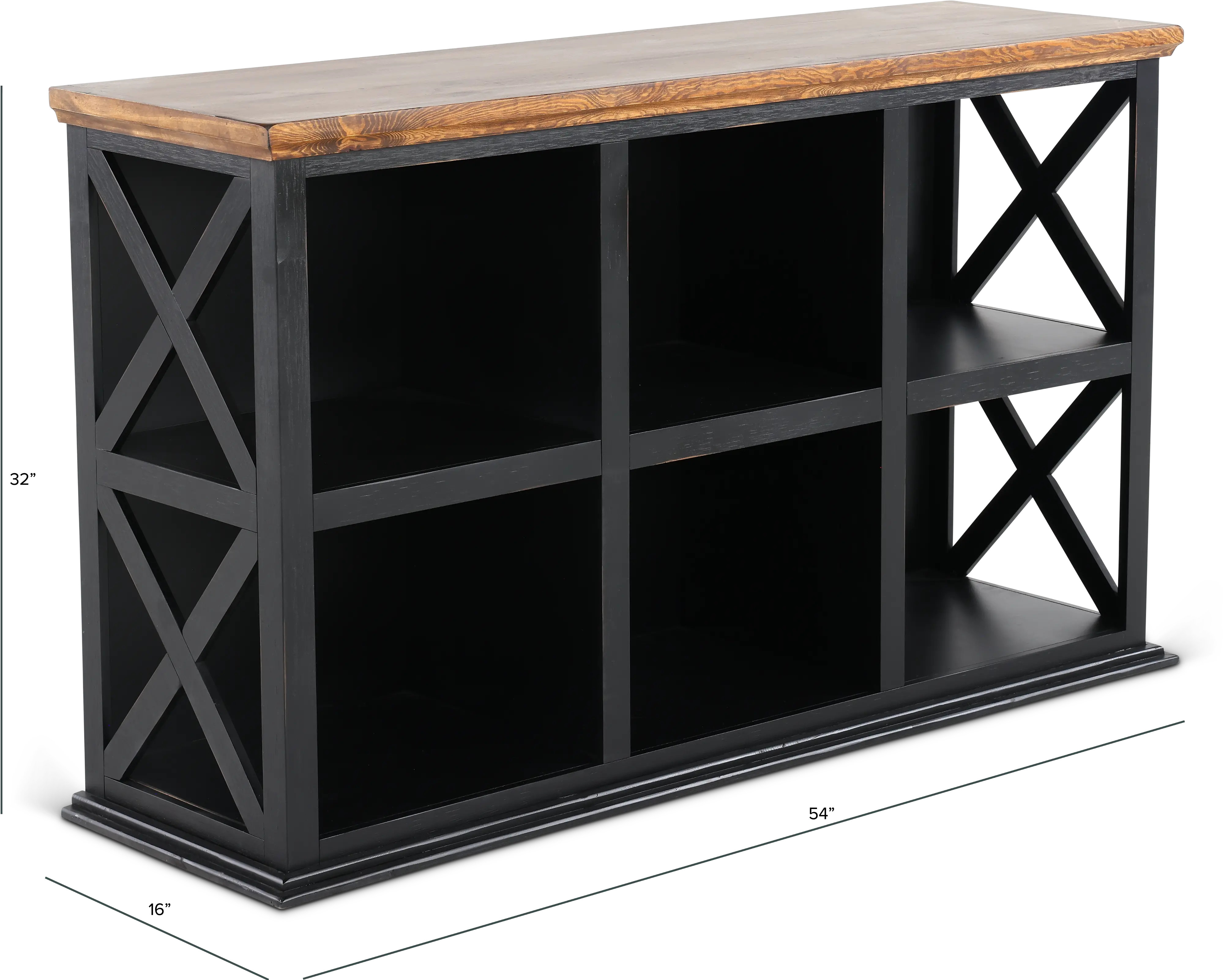 Qatar 54  Black TV Stand-3