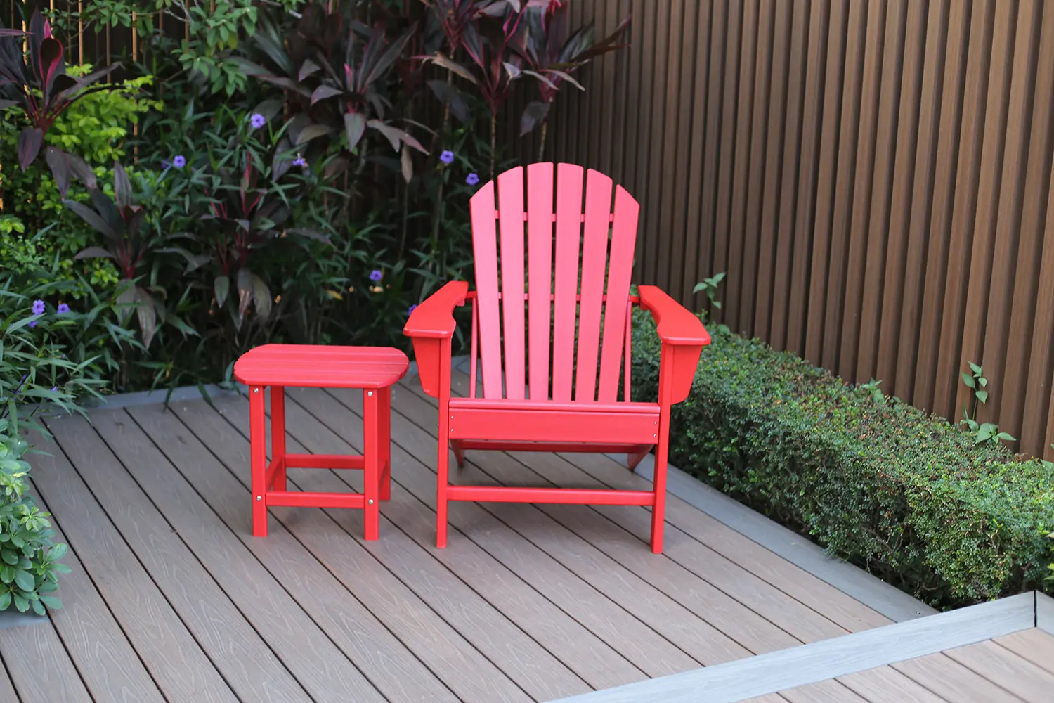 Atlantic Red Adirondack Chair-2
