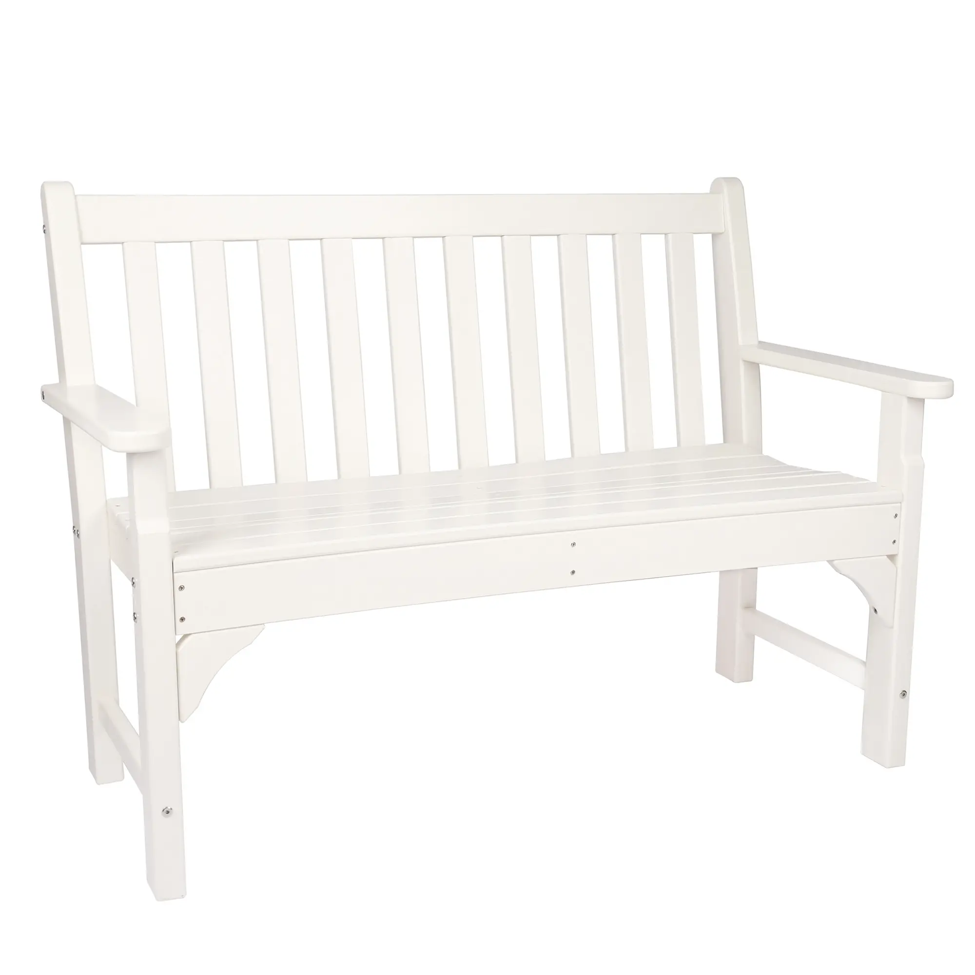 Atlantic White Patio Bench-1
