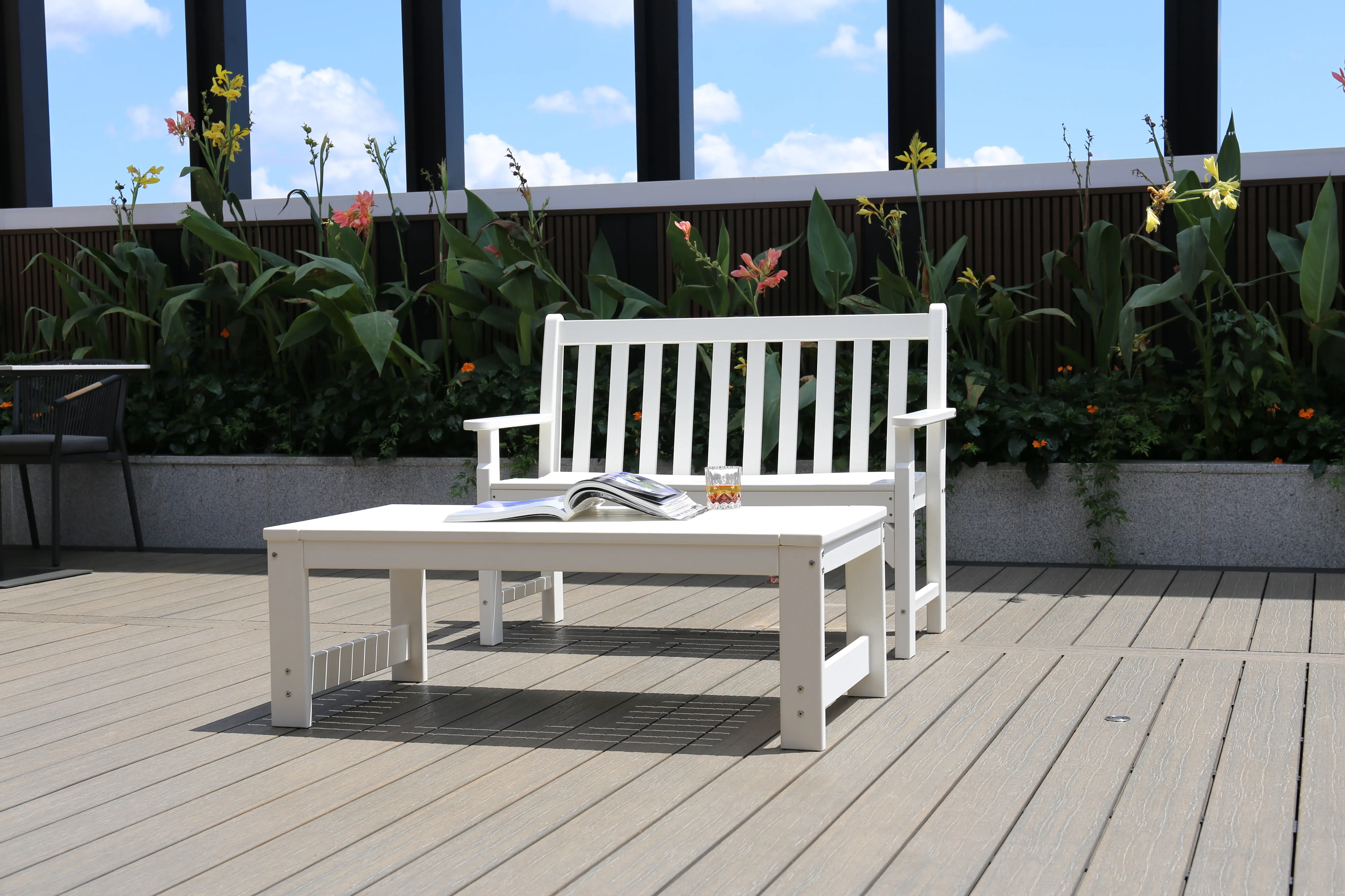 Atlantic White Patio Coffee Table-2