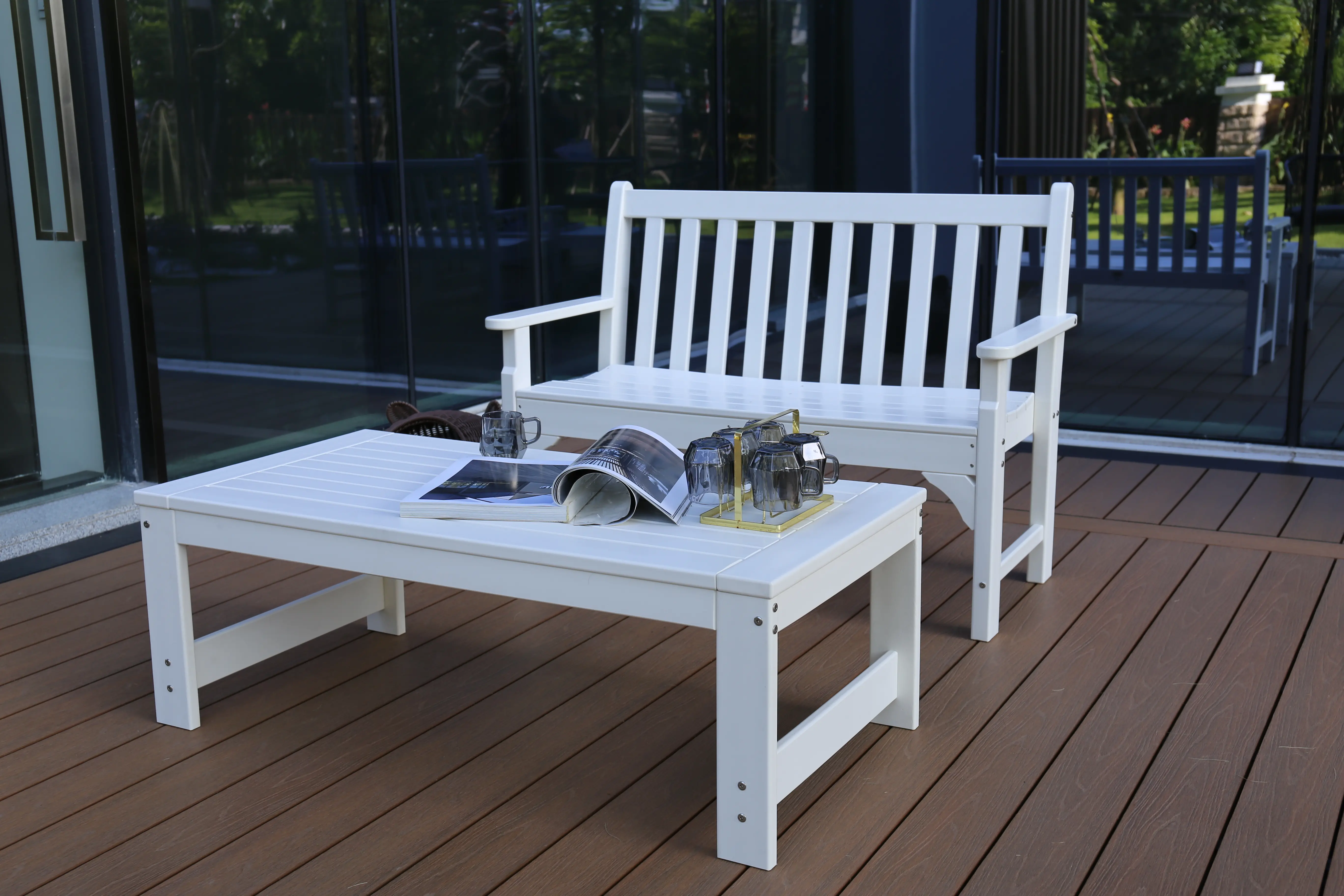 Atlantic White Patio Coffee Table-3