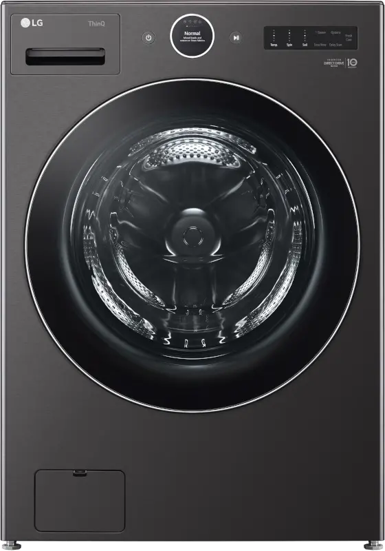 WM6700HBA LG 5 cu ft Front Load Washer - Black Steel 6700B-1