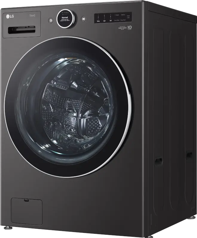 WM6700HBA LG 5 cu ft Front Load Washer - Black Steel 6700B-10