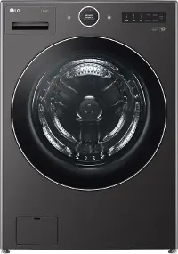WM6700HBA LG 5 cu ft Front Load Washer - Black Steel 6700B