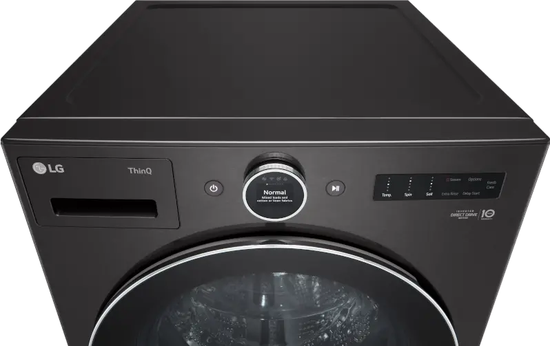 WM6700HBA LG 5 cu ft Front Load Washer - Black Steel 6700B-4