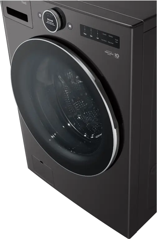 WM6700HBA LG 5 cu ft Front Load Washer - Black Steel 6700B-6
