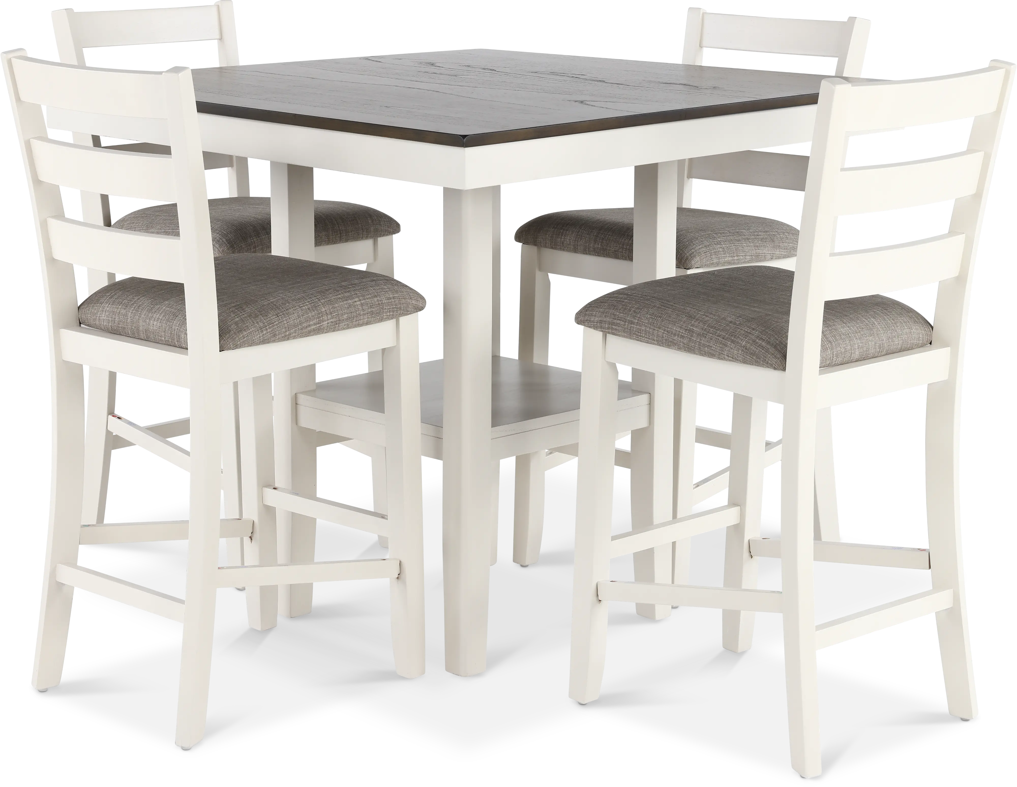 Tahoe Gray Oak and White 5 Piece Counter Height Dining Set-1