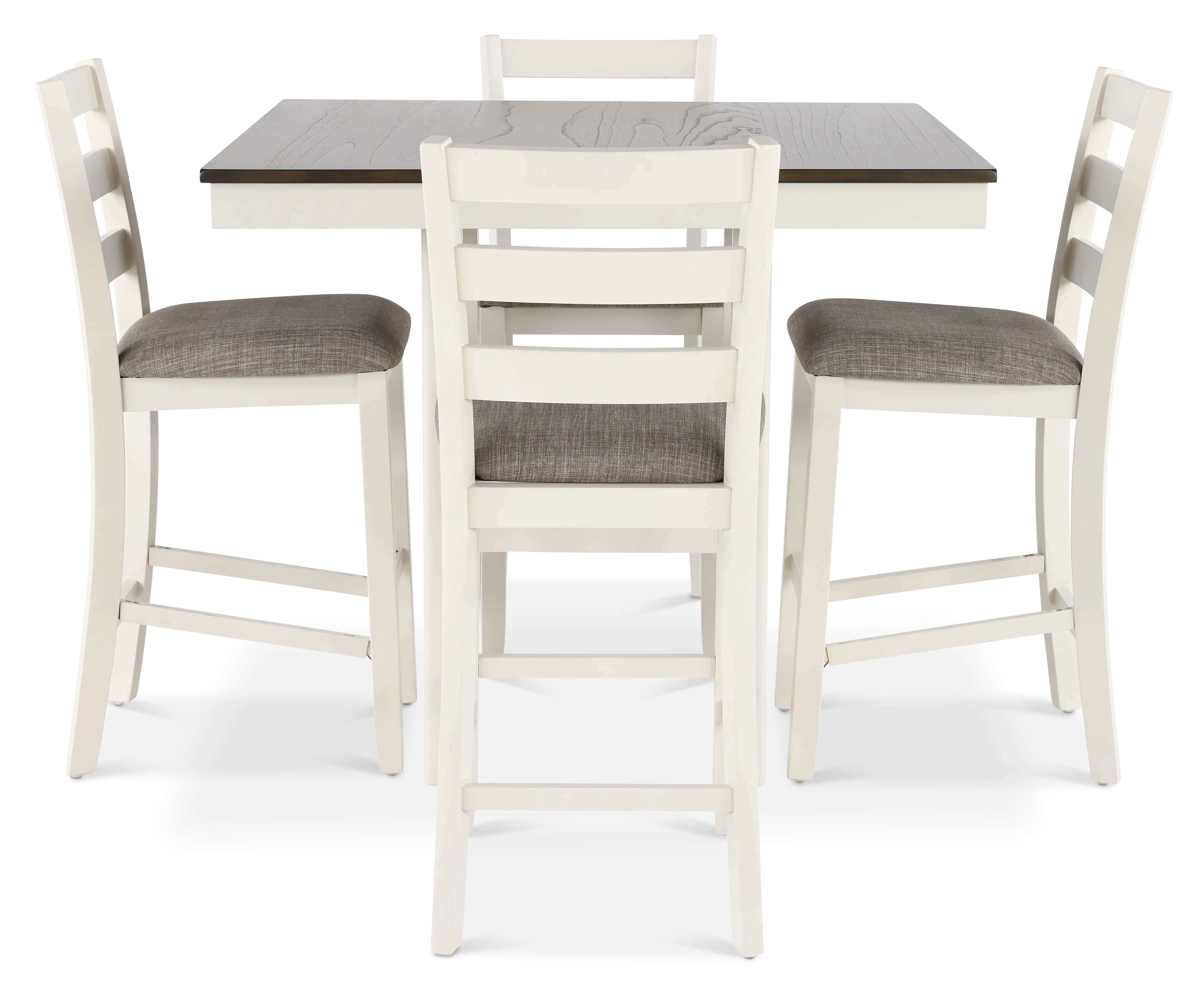 Tahoe Gray Oak and White 5 Piece Counter Height Dining Set-4