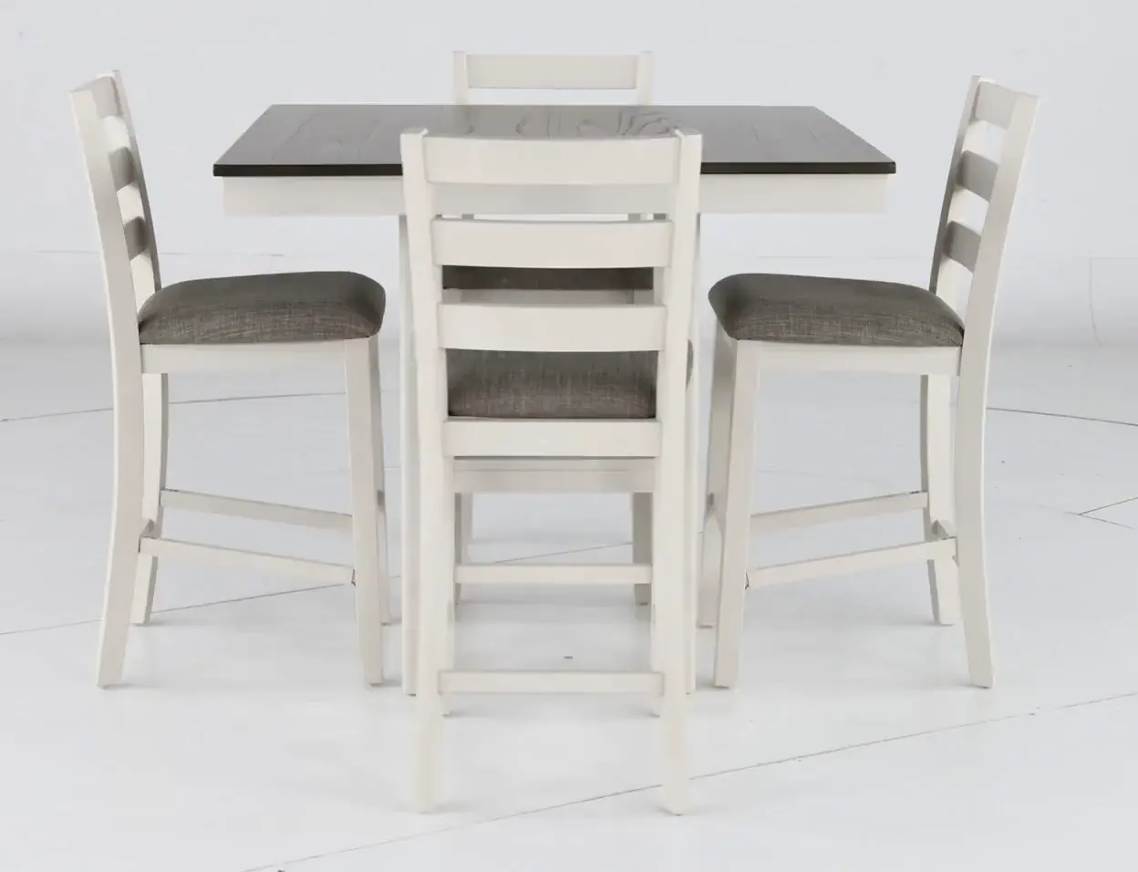 Tahoe Gray Oak and White 5 Piece Counter Height Dining Set-5
