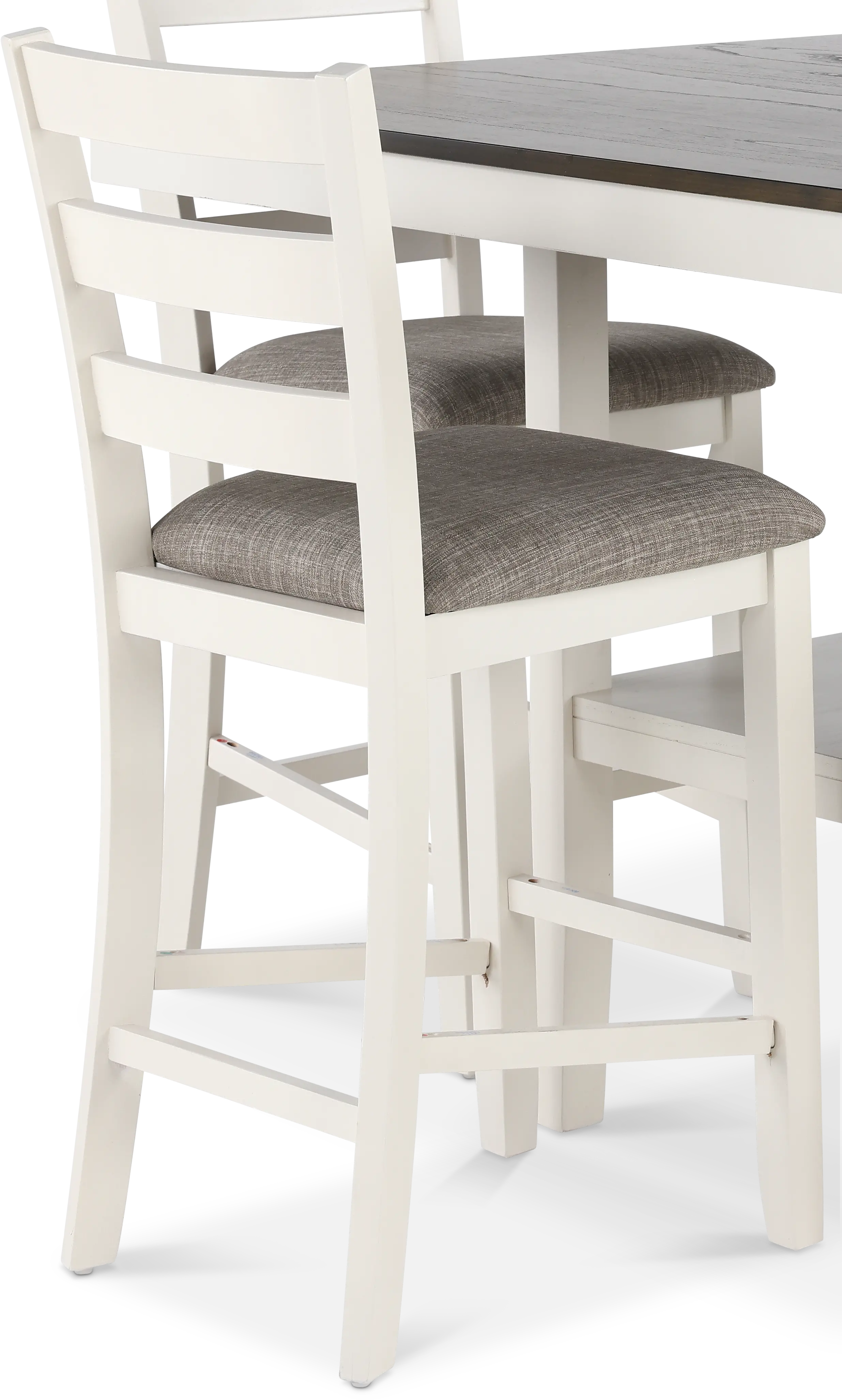 Tahoe Gray Oak and White 5 Piece Counter Height Dining Set-6
