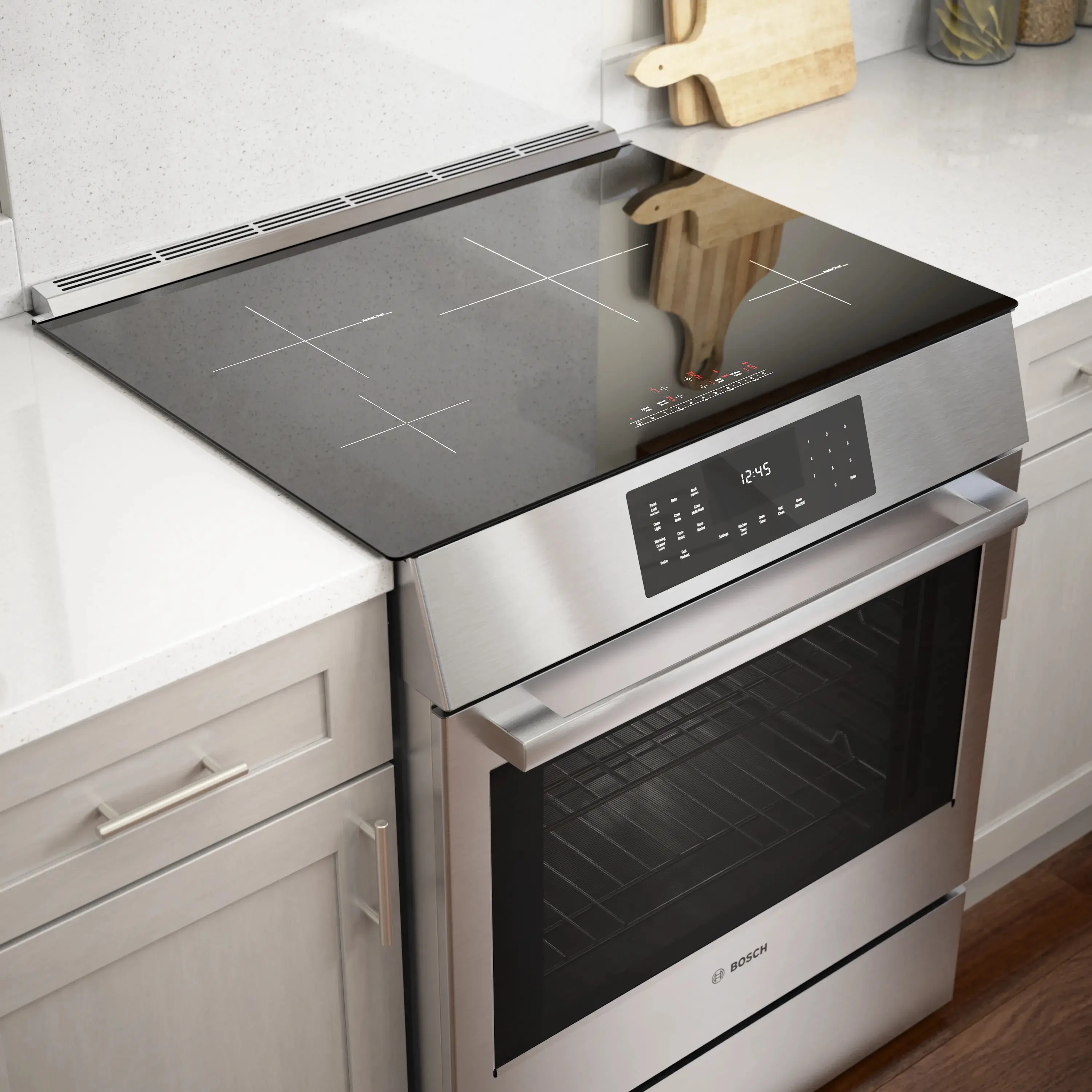 HII8057U Bosch 800 Series 4.6 cu ft Induction Range - Stainless Steel-2