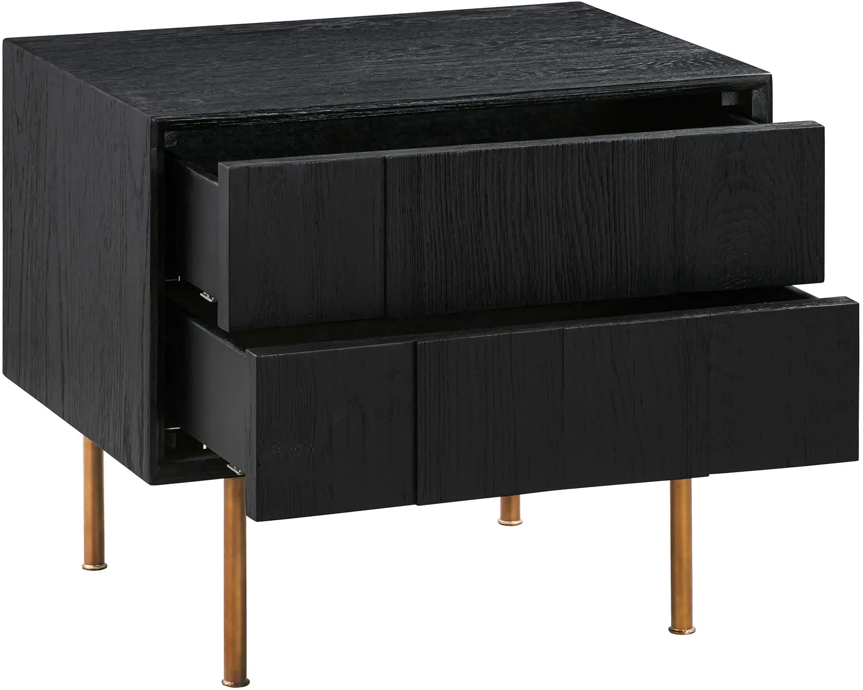 LCCFLABL Carnaby Black and Bronze 2 Drawer Nightstand-3