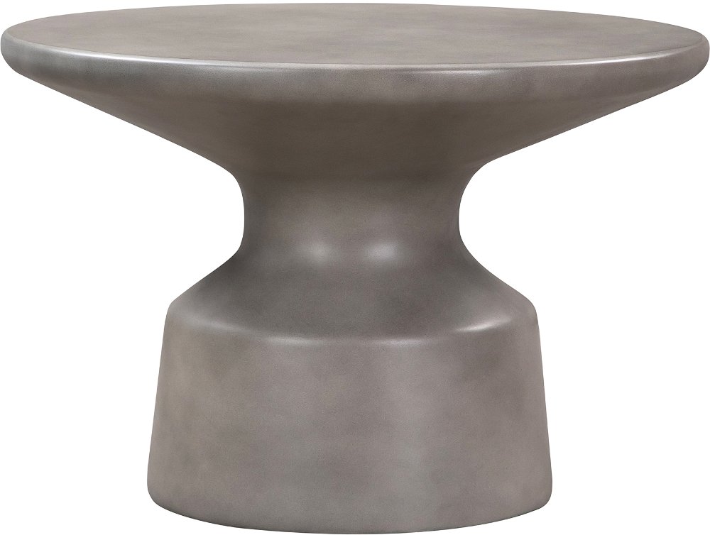 Sephie Round Gray Concrete Pedestal Coffee Table