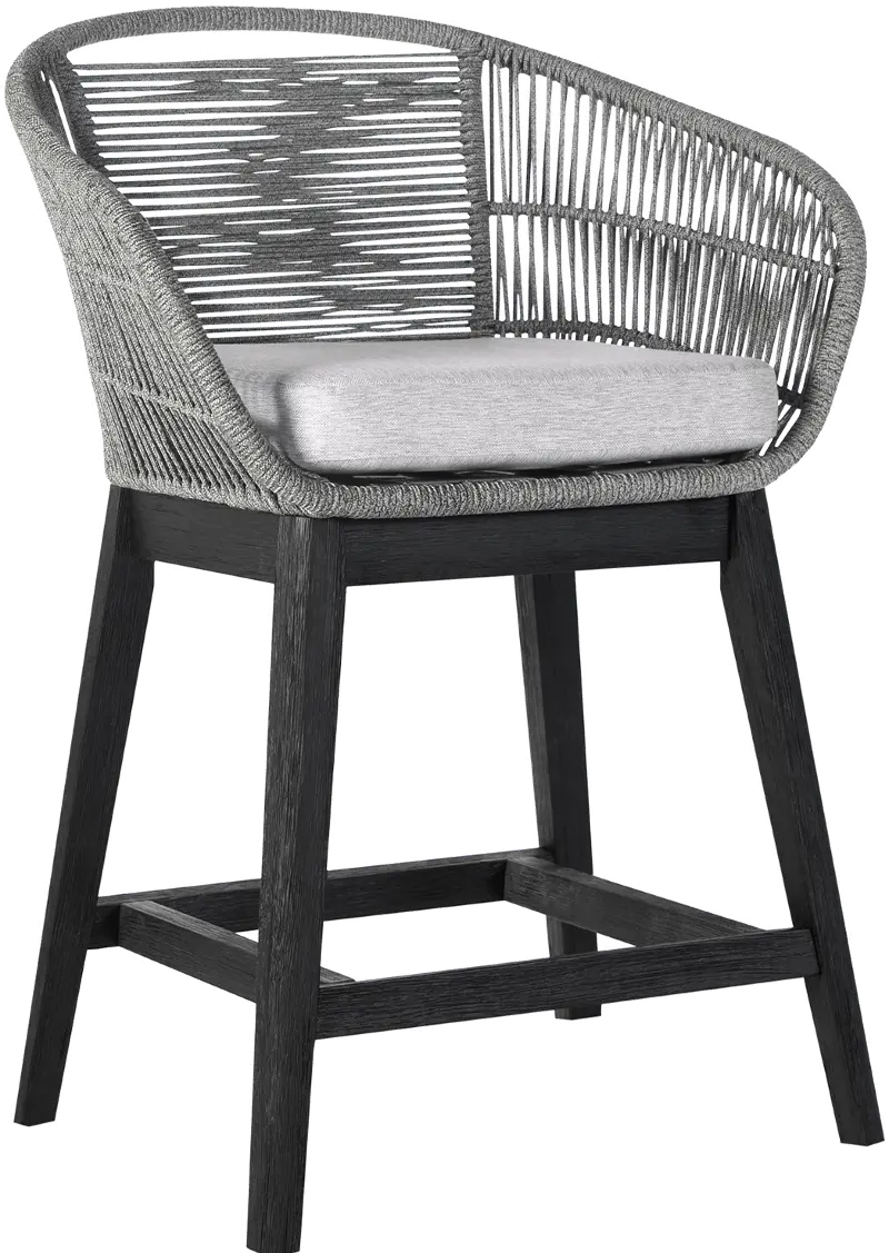Tutti Frutti Black Counter Height Outdoor Stool