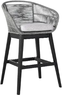 LCTFBAGRBL30 Tutti Frutti Black Outdoor Bar Stool