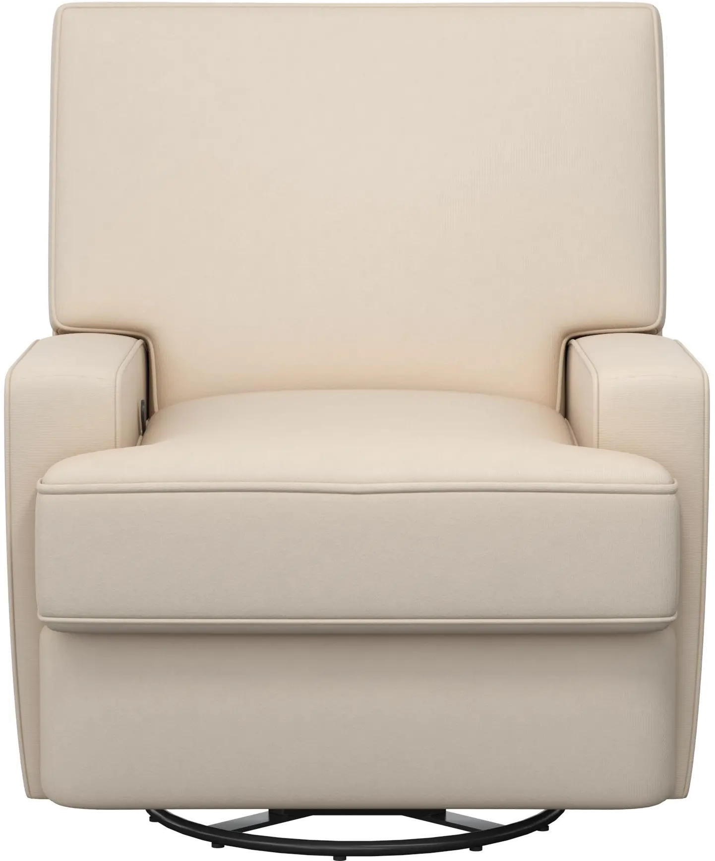 Rufus Beige Nursery Swivel Recliner-1