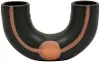 Black 5  Half Circle Vase