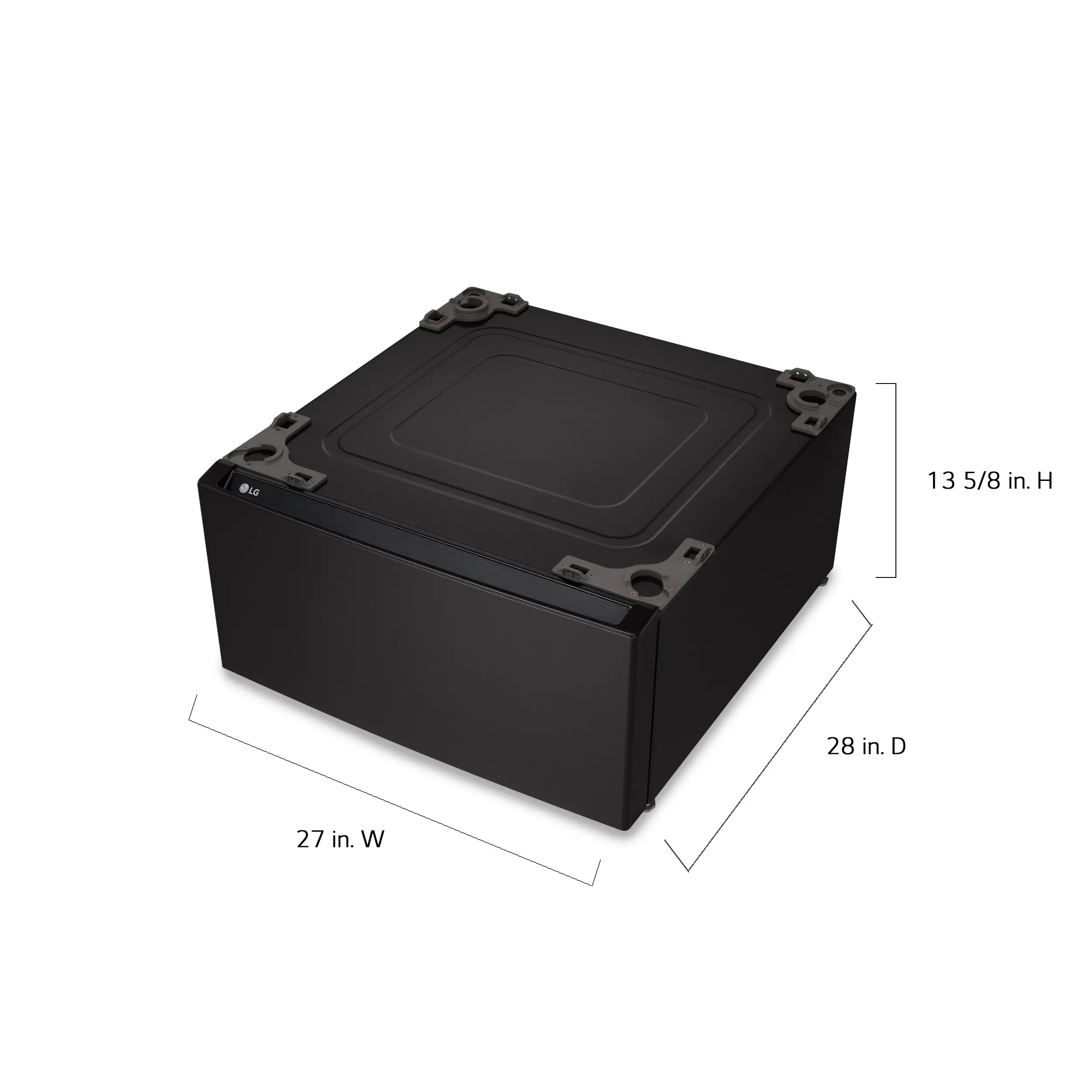 WDP6B LG 27 Inch Laundry Pedestal - Black Steel-5
