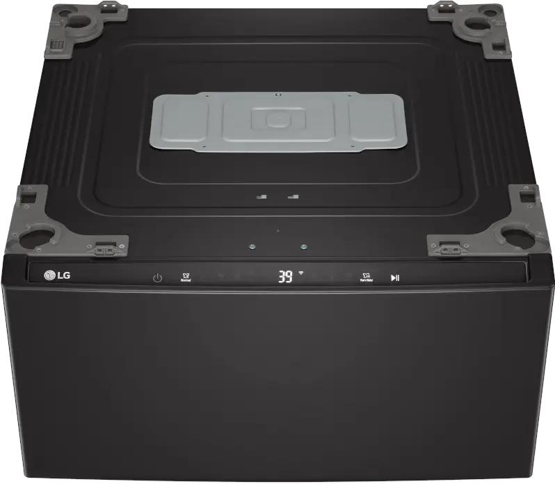 WD300CB LG Sidekick 1.0 cu ft Pedestal Washer - Black Steel-1