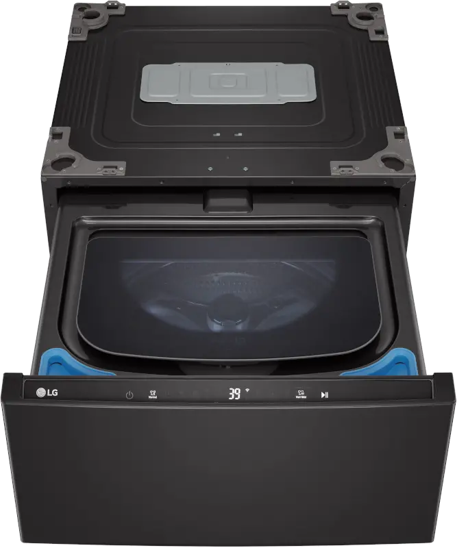 WD300CB LG Sidekick 1.0 cu ft Pedestal Washer - Black Steel-2