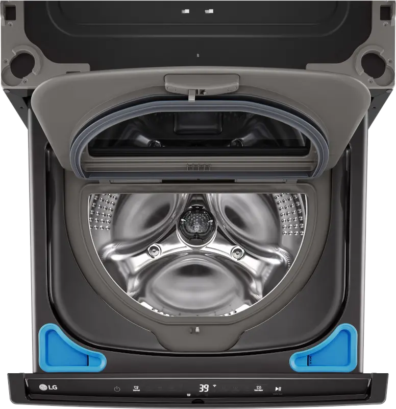 WD300CB LG Sidekick 1.0 cu ft Pedestal Washer - Black Steel-4