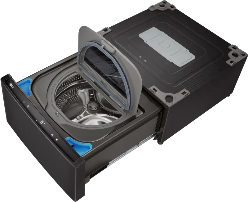 WD300CB LG Sidekick 1.0 cu ft Pedestal Washer - Black Steel-6