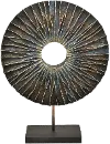 Large 17.25-Inch Multi-Colored Circle Statue