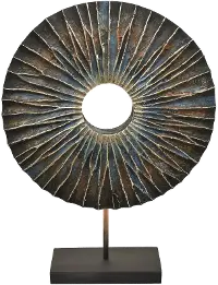 Large 17.25-Inch Multi-Colored Circle Statue