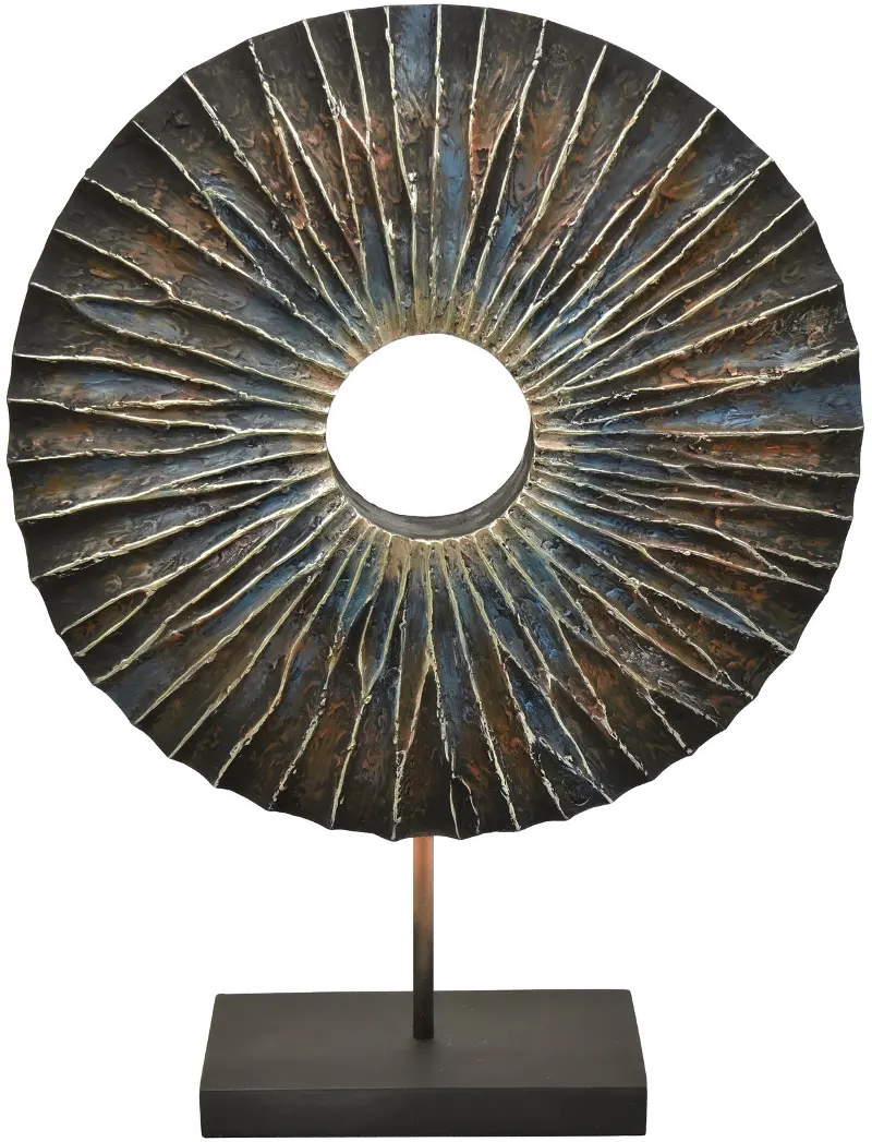 Large 17.25-Inch Multi-Colored Circle Statue