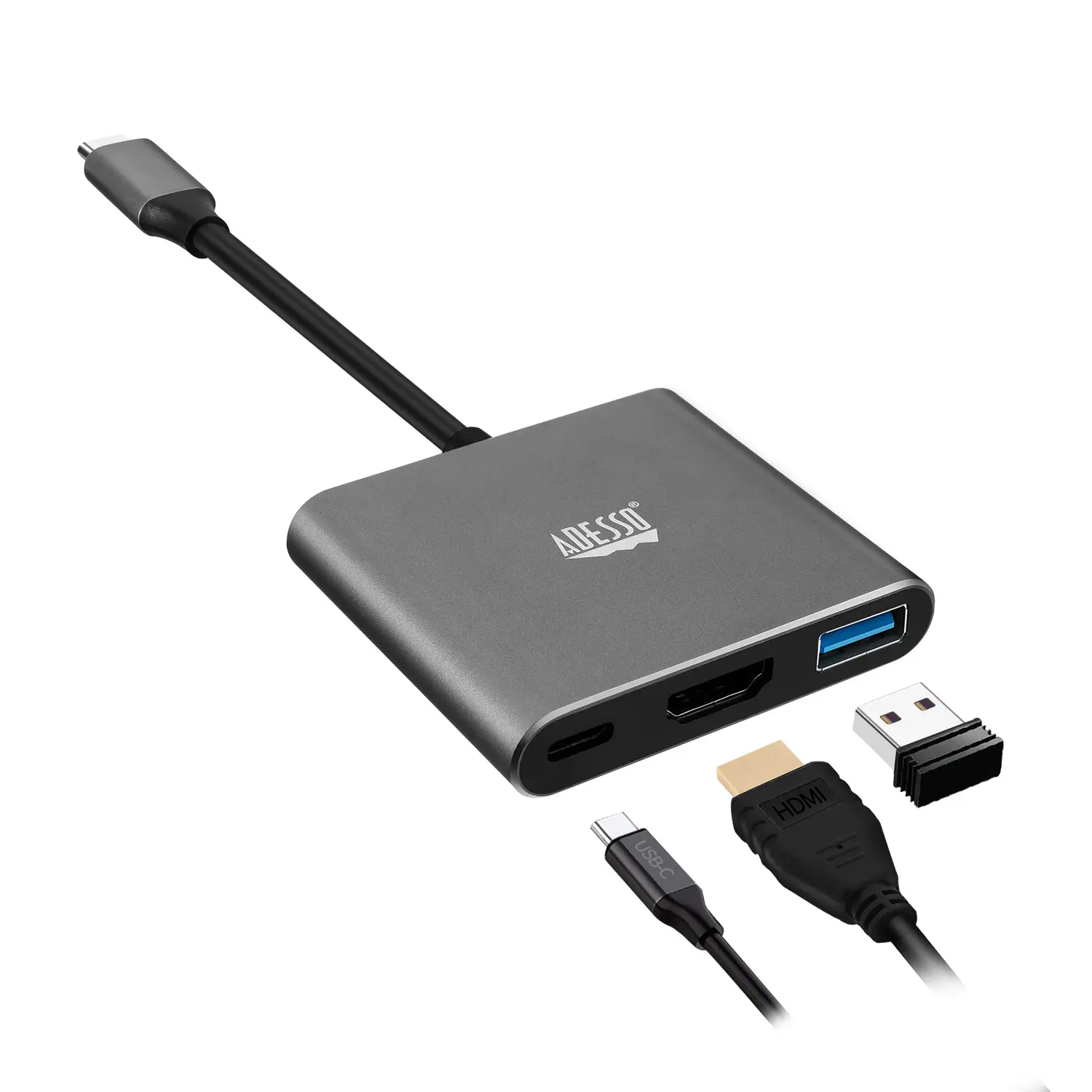 AUH-4010 Adesso 3-In-1 USB-C Docking Station-2