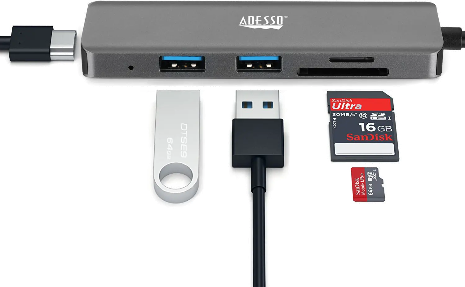 AUH-4020 Adesso 6-In-1 USB-C Multiport Docking Station-7