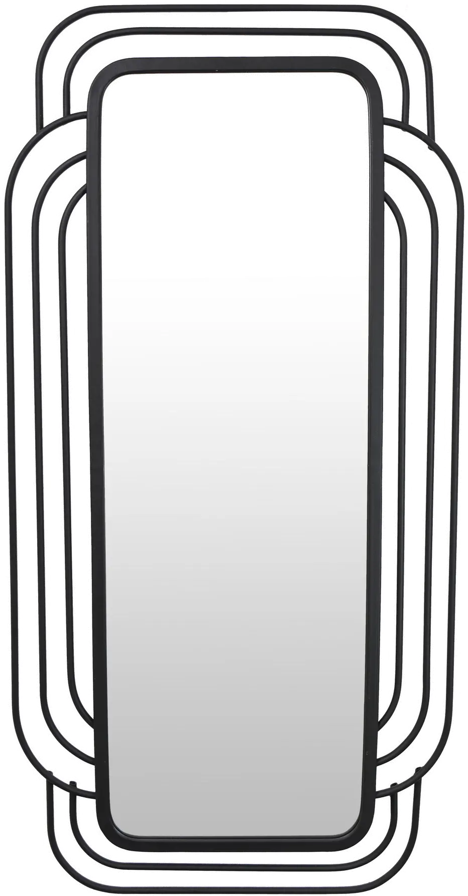 Thelma Black Metal Wall Mirror-1