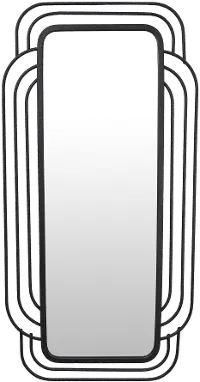 Thelma Black Metal Wall Mirror