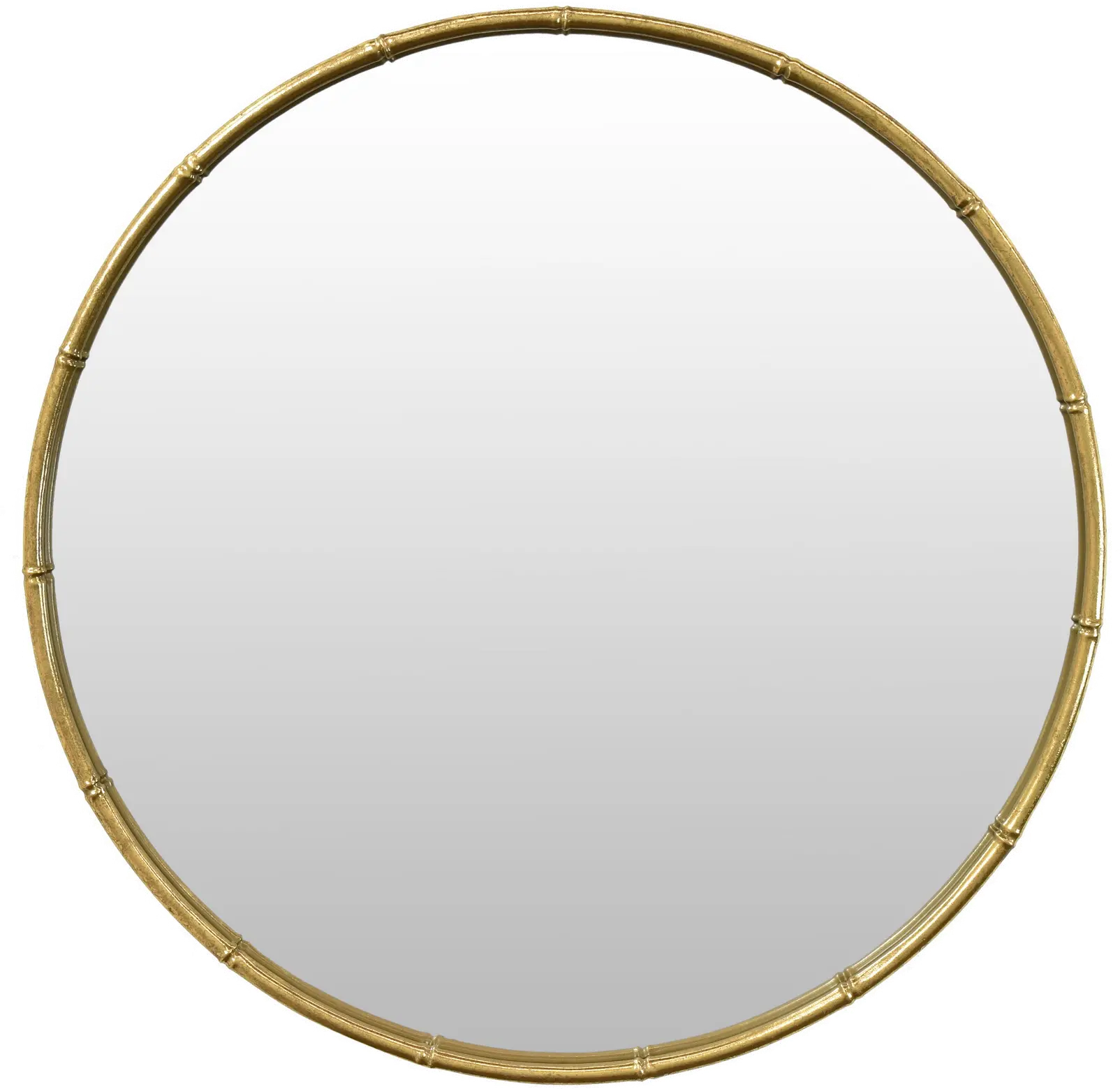 Round Metal Bamboo Wall Mirror-1