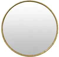 Round Metal Bamboo Wall Mirror