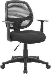 Boss Commercial Grade Black Mesh Task Chair with Arms