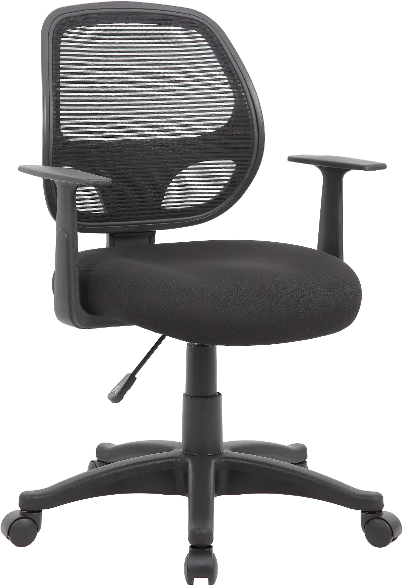 Boss Commercial Grade Black Mesh Task Chair with Arms