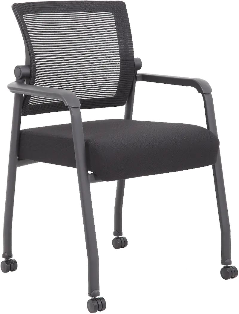 Boss Black Mesh Guest Chair