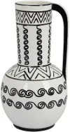 11  White Vase with Black Pattern