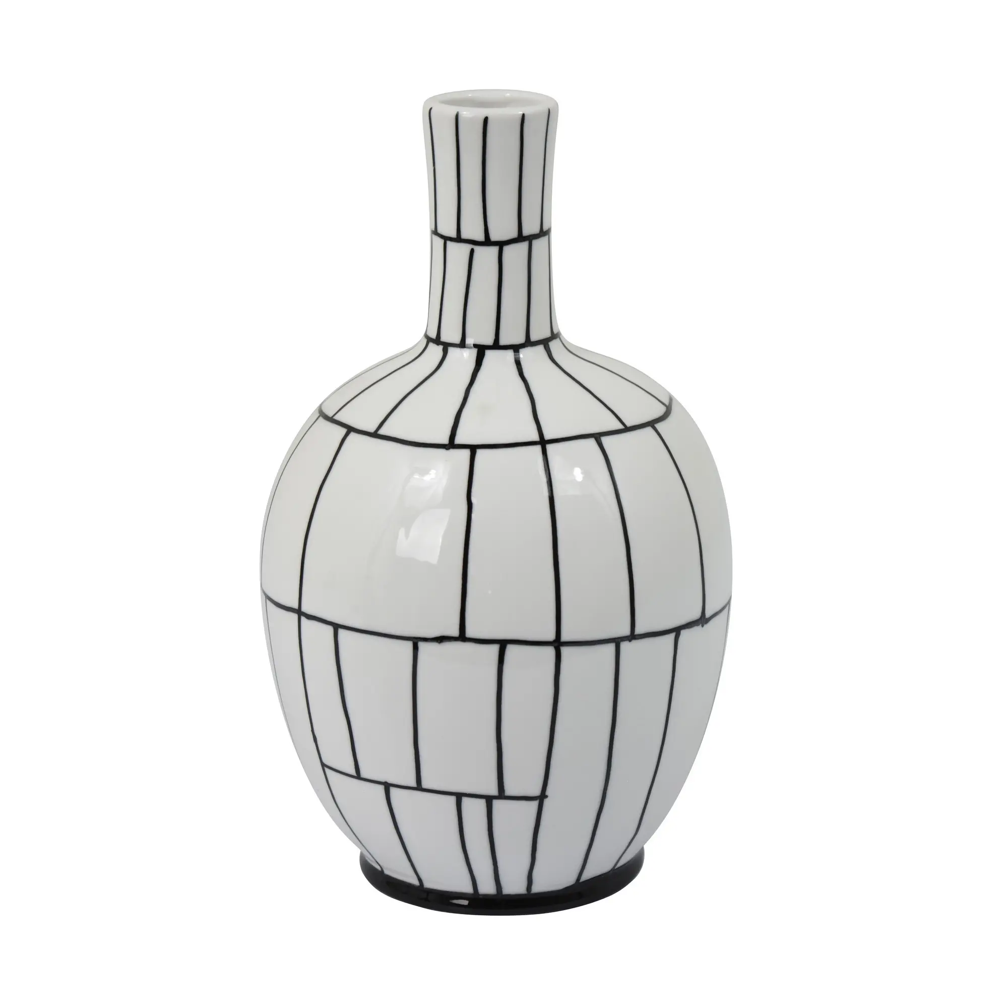 Ami 10  White and Black Vase-1