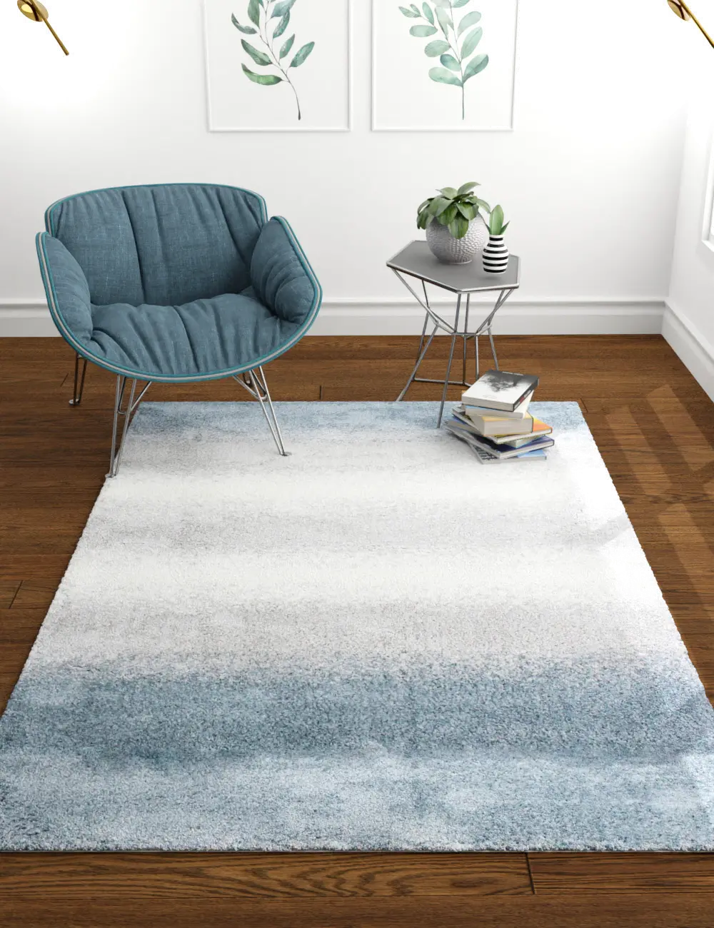 A164-WHBL-5X7.6-AND106 Felton Blue and Gray 5 x 8 Area Rug-3