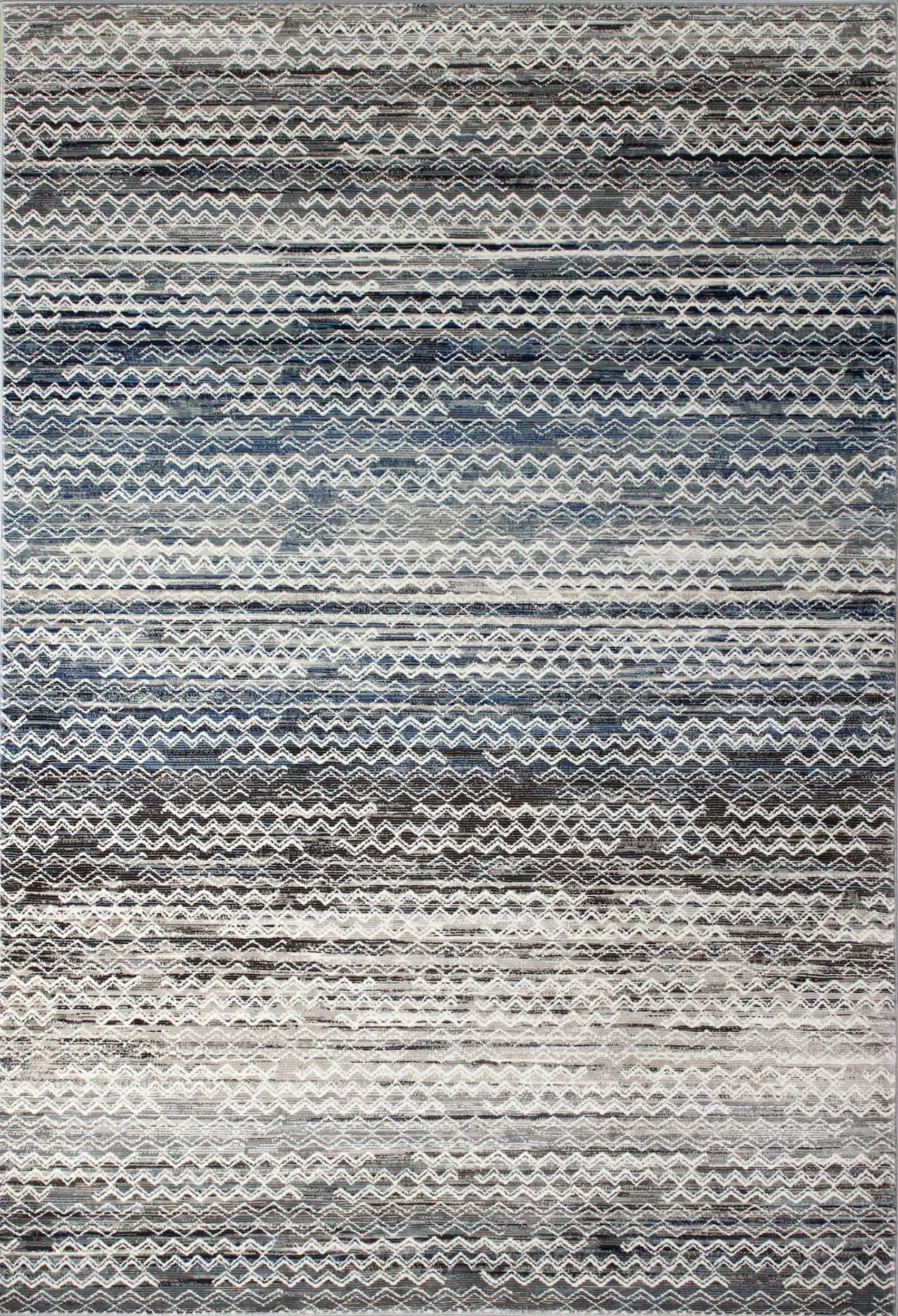 C191-MULTI-9X12-CM106 Lacey Gray and Blue Geometric 9 x 12 Area Rug-2