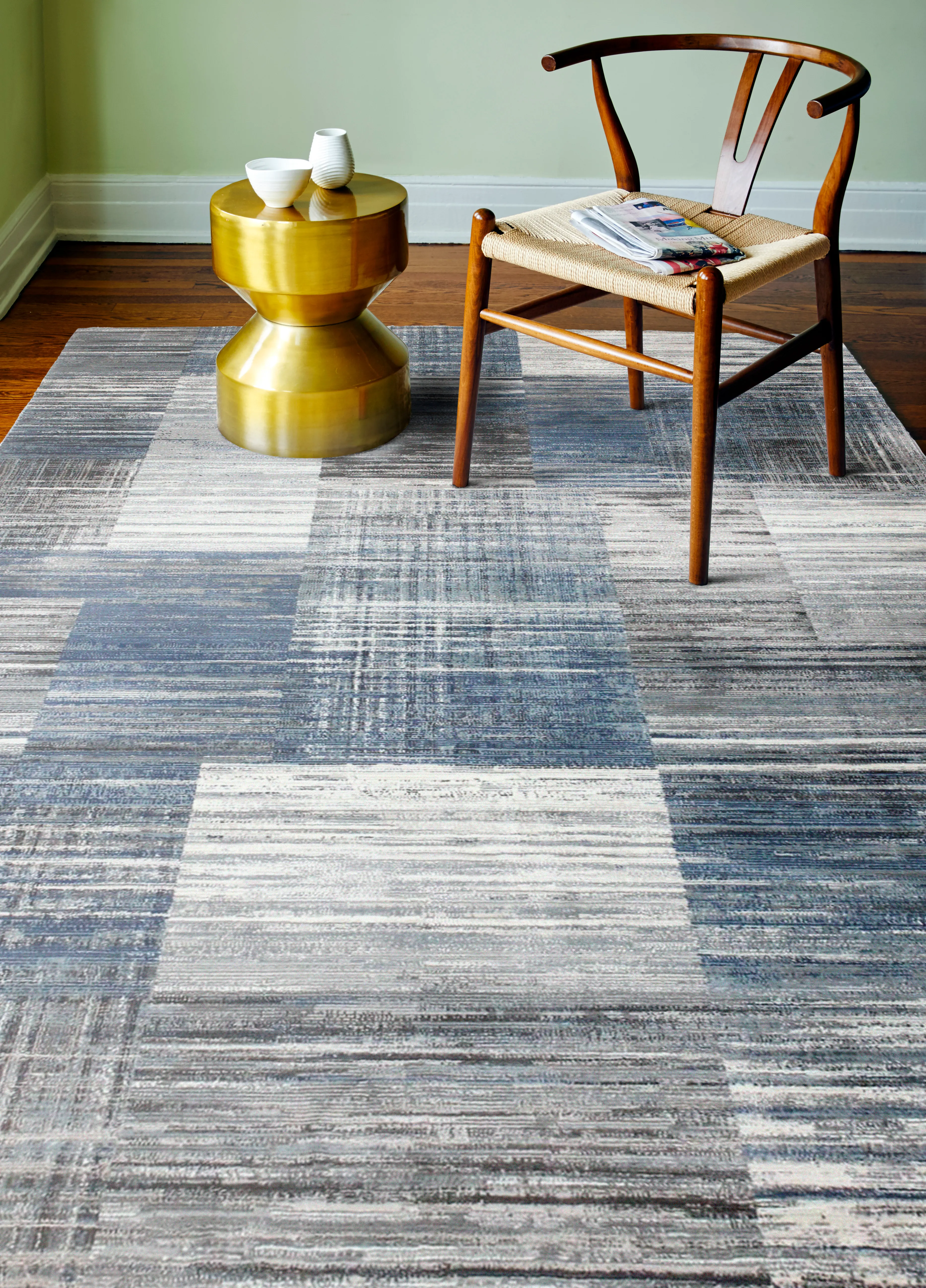 C191-BLBE-5X7.6-CM109 Laney Blue and Gray 5 x 8 Area Rug-2